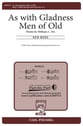 As with Gladness Men of Old TTBB choral sheet music cover